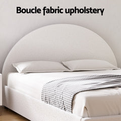 Artiss Bed Frame Gas Lift Strorage Beds Base Platform Boucle Fabric Queen ELLA