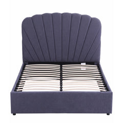 Artiss Double Bed Frame with Lift Up Storage and USB Ports Grey