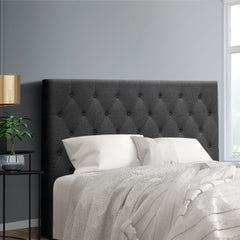 Artiss Bed Head Headboard Double Size Fabric - CAPPI Charcoal