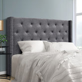 Artiss Bed Head Headboard Queen Size Fabric - LUCA Grey