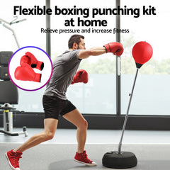 Everfit Adult Punching Bag Stand 150cm Adjustable Freestanding with Gloves and Pump