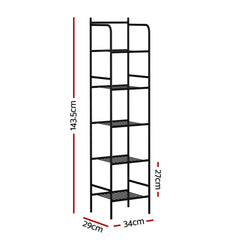 Artiss 2X Floor Standing Corner Shower Caddy 5 Tier Bathroom Organizer Black