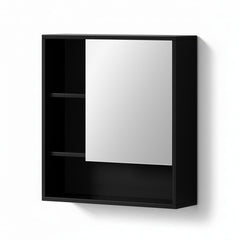 Cefito Bathroom Mirror Cabinet Mirrored Medicine Adjustable Shelf Wall Mounted 560mm Black