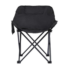 Weisshorn Folding Camping Moon Chair Portable Seat Weight Capacity 120KG Black