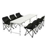 Weisshorn 7pc Camping Table Chair Set Outdoor Folding Aluminium Portable Picnic