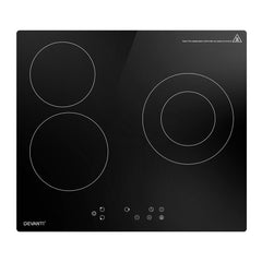 Devanti Electric Ceramic Cooktop 60cm Kitchen Cooker 4 Burner Hob Touch Control