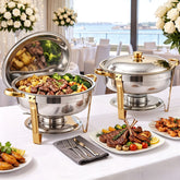 5-Star Chef 5L Chafing Dish Set 2-Pack, Food Warmer Catering Server Buffet
