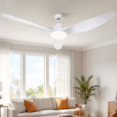 Devanti 64'' Ceiling Fan DC Motor w/Light w/Remote - White