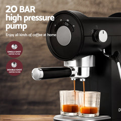 Devanti 20 Bar Coffee Machine Espresso Cafe Free Delivery