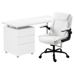 Artiss Computer Desk Executive Office Chairs Sets White