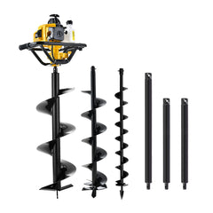 Giantz Post Hole Digger Petrol Motor Drill Extension Auger Bits Kits