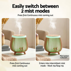 Devanti Ultrasonic Aroma Diffuser Aromatherapy 140ml LED Free Delivery