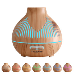 Devanti Ultrasonic Aroma Diffuser Aromatherapy 400ml LED Lights Iron Humidifier