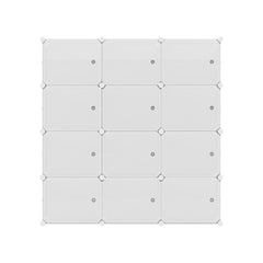 Artiss Shoe Rack DIY 12 Storage Cube Stackable White