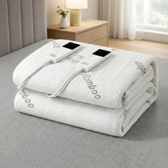 Giselle Electric Blanket Bamboo Fabric Double Fitted Heated Pad Underlay Washable Winter - Free Delivery