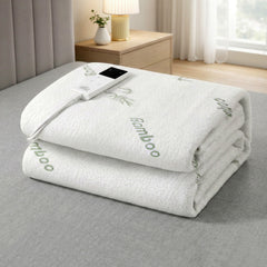 Giselle Electric Blanket Bamboo Fabric King Single Fitted Heated Pad Underlay Washable Winter - Free Delivery