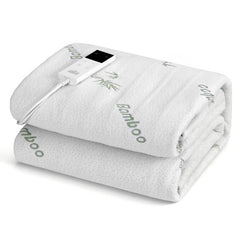 Giselle Electric Blanket Bamboo Fabric King Single Fitted Heated Pad Underlay Washable Winter - Free Delivery