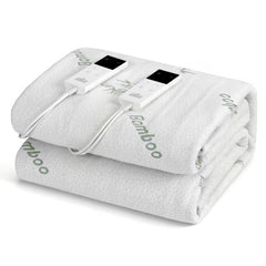 Giselle Electric Blanket Bamboo Fabric Queen Fitted Heated Pad Underlay Washable Winter - Free Delivery