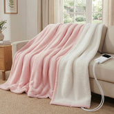 Giselle Electric Throw Rug Double Size 200x180cm Fleece Flannel Heated Blanket Pink - Free Delivery