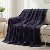 Giselle Electric Throw Rug Double Size 200x180cm Coral Fleece Heated Blanket Charcoal - Free Delivery