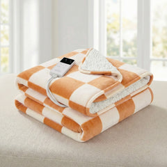 Giselle Electric Throw Rug Dual Side Fleece Flannel Heated Blanket Yellow - Free Delivery