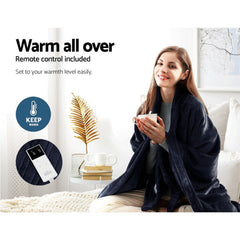 Giselle Bedding Heated Electric Throw Rug Fleece Sunggle Blanket Washable