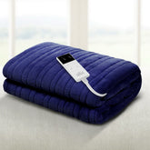 Giselle Bedding Electric Throw Blanket - Navy Free Delivery