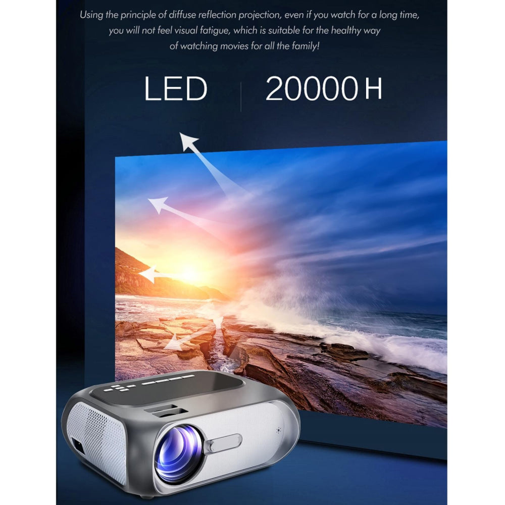 720P Home Theater Projector - 200 Ansi Lumens - Silver Grey-1915196653896339457