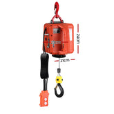 Giantz Electric Hoist Winch 500KG Wired/Wireless Remote Control