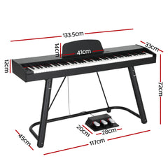 Alpha 88 Keys Electronic Piano Keyboard Digital Electric w/ Stand Semi-Weighted