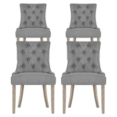 Artiss Dining Chairs Set of 4 Linen French Provincial Grey