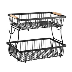 5-Star Chef 2 Tier Fruit Basket Bowl Detachable Kitchen Food Storage Stand