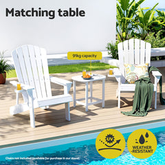 Gardeon Outdoor Coffee Side Table HDPE Desk Free Delivery