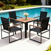 Gardeon 5 Piece Outdoor Dining Set Table and Chairs Patio Garden Furniture Bistro Set