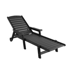 Gardeon Sun Lounge Lounger Beach Chair HDPE Patio Outdoor Furniture with Wheels