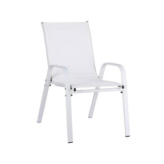 Gardeon 4PC Outdoor Dining Chairs Stackable Lounge Chair Patio Furniture White