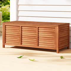 Gardeon Outdoor Storage Bench Box 210L Wooden Patio Furniture Garden Chair Seat