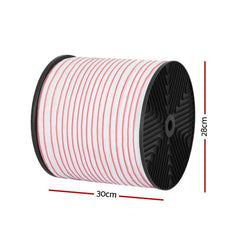 Giantz Electric Fence Tape Polytape 400M Electric Fence Wire Red White