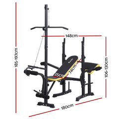 Everfit Weight Bench 14in1 Press Multi-Station Fitness Home Gym Equipment