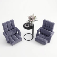 Artiss Floor Sofa Chair & Coffee Table Set, Swivel Lounge Recliner Side Tables