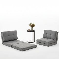 Artiss Single Sofa Bed and Side Table Set, Adjustable Recliner Narrow End Table