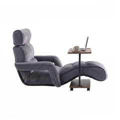 Artiss Floor Lounge & Coffee Table Set, Adjustable Recliner End Table w/ Wheels