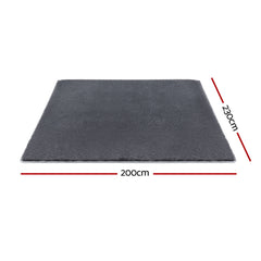 Artiss Floor Rug 200x230cm Plush Area Shaggy Rug Living Room Bedroom Carpet Grey