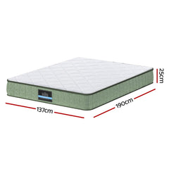 Giselle 25cm Memory Foam Mattress Dual Layer Zipper Cover Cool Charcoal Foam Mattresses Double