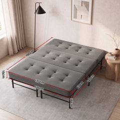 Giselle Double Folding Bed with Mattress Metal Frame Guest Bed 15cm Foam