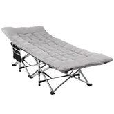 Artiss Folding Bed With Mattress Heavy Duty Grey 185CM