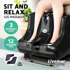 Livemor Foot Massager Massagers Shiatsu Electric Roller Ankle Calf Leg Kneading