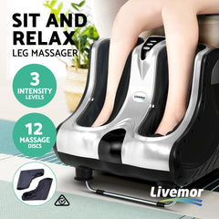 Livemor Foot Massager Massagers Shiatsu Electric Roller Ankle Calf Leg Kneading
