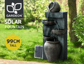 Gardeon Solar Water Feature Cascading Fountain 5 Tiered Bowl Bird Bath 99CM