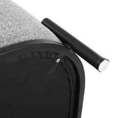 Artiss Ottoman Foot Stool Square Linen Grey Free Delivery